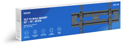 Mbajtëse televizioni Savio UTV-01, 32-70", deri 45 kg, argjendtë