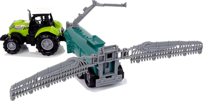 Lodër traktor me rimorkjo, set 6 pjesësh, makineri ndërtimi, shumëngjyrëshe