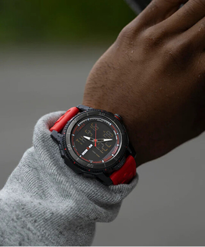 Orë për meshkuj Timex IRONMAN Adrenaline Ana-digi TW2W53700, e kuqe
