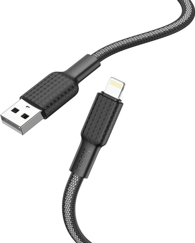 Kabllo USB Partner Tele.com USB-A në Lightning, 1m, 2.4A, e zezë