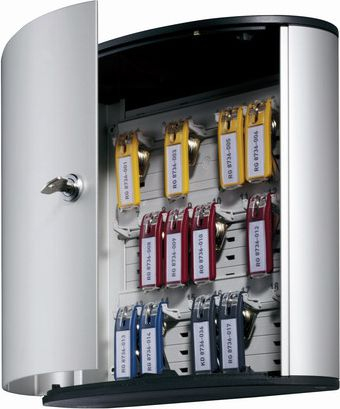 Kuti çelësash Durable 1953, kabinet për 54 çelësa, alumini, gri