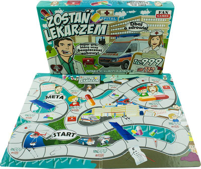 Lojë tavoline “Become a Doctor FAN”, edukative për kalamajt, për gjithë familjen, me plot ngjyra
