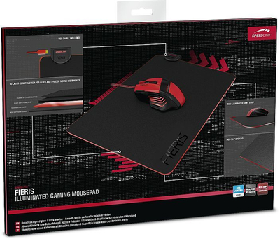 Mauspad Speedlink Fieris Illuminated Gaming, M, i kuq