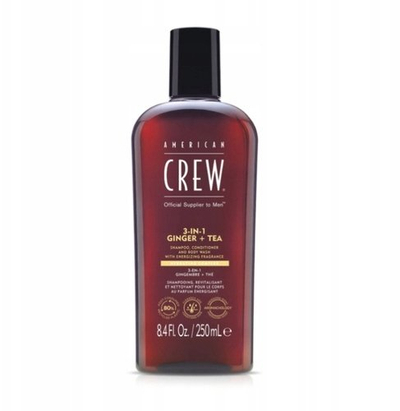 Shampo 3 në 1 American Crew Ginger + Tea, flokë dhe trup, 250ml