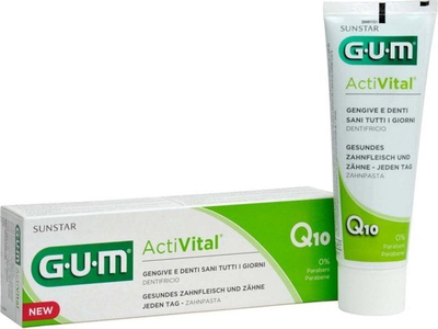 Паста за заби Sunstar GUM ActiVital Q10, 75 ml, нане