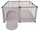 Kënd lojërash fëmijësh Extralink K-458, 126x126cm, palosës, gri