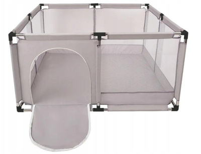 Kënd lojërash fëmijësh Extralink K-458, 126x126cm, palosës, gri