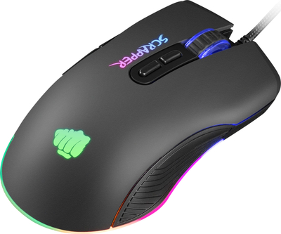 Гејминг глушец Fury Scrapper NFU-1699, 6400 DPI, RGB, црн