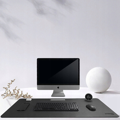 Mousepad tavolinë Strado, 90x45 cm, lëkurë, i zi