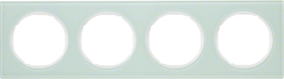 Kornizë Berker RA R3 Glass 10142209, 4-fishe, instalim i rrafshët, polar e bardhë