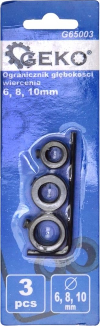 Set kufizues thellësie Geko G65003, 6 8 10mm, 3 copë, i zi