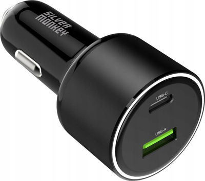 Karikues makine Silver Monkey Car Charger, 100W, USB C PD USB 3.0 QC, i zi
