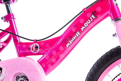 Biçikletë për fëmijë Huffy Minnie Jr 21998W, 16", me rrota ndihmëse, rozë