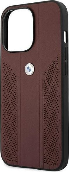Futrollë telefoni BMW BMHCP13LRSPPR për iPhone 13 Pro 6.1", hardcase lëkurë, e kuqe
