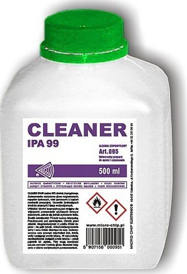 Solucion pastrimi Microchip Cleaner IPA 99, alkool izopropilik 99%, 500ml, i tejdukshëm