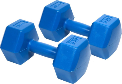 Pesha dore Eb Fit Bitumen Dumbbells 1027043, set 2 x 4 kg, të zeza