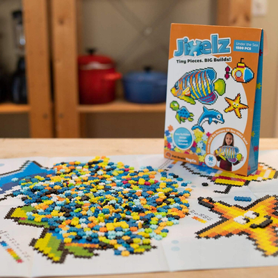 Lojë kreative Jixelz 1500 Piece Set Under the Sea, 1500 copëza, tematikë nën det, shumëngjyrëshe