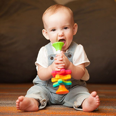 Lodër zhvillimi Fat Brain Toys Mini Spinny, për foshnja, shumëngjyrëshe