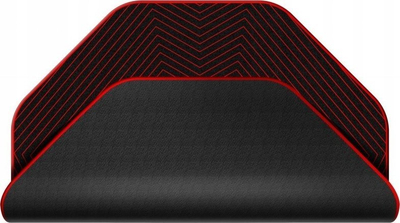 Tapet poshtë karriges gaming Defender TEKTA, 116 x 116 cm, gomë edhe pëlhurë, zi me të kuqe