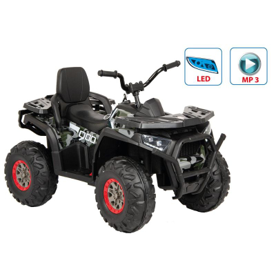 Katërçikël elektrik për kalamaj Enero Traper Military, 12V, 2 motorë, kamuflazh