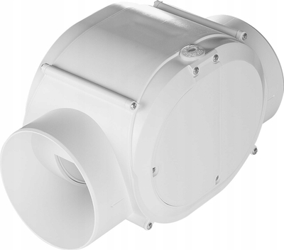 Ventilator kanalor Awenta Turbine Standard VTR100, diametër 100mm, IP44, i bardhë