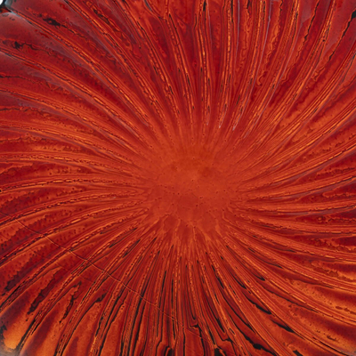 Vazo xhami Atmosphera Glass Shell, 25cm, për zbukurim, e kuqe ruby