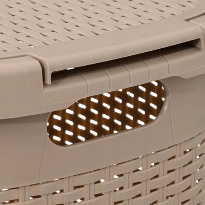 Shportë rrobash 5five Simply Smart, plastike, 60L, bezhë