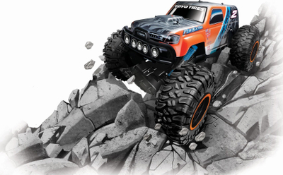 Makine lodër me telekomandë Maisto Tech Rockzilla 2, off road, 4WD, portokalli