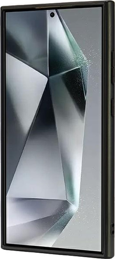 Kapak telefoni Audi Genuine Leather MagSafe për Samsung Galaxy S24 Ultra, lëkurë natyrale, i zi me t’kuqe