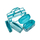 Set çanta kozmetike 999009564, 5 copë, të kaltra