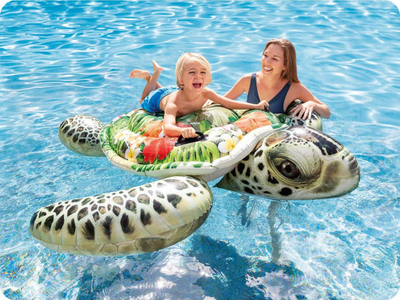 Dyshek notues Intex Turtle, 191x170cm, me doreza, shumëngjyrësh