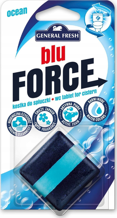 Bllok WC për depozit General Fresh Blu Force, 50g, aromë deti