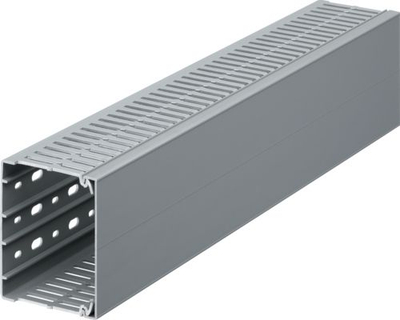 Kanaletë kabllore Hager BA7A80100, 80x100mm, 2m, gri RAL 7030