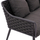 Set dhomë ndenjeje metal + wicker HM5711, gri