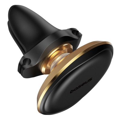 Mbajtëse magnetike për makinë Baseus, për grilë ajri, për telefona 4–6", e zezë gold