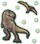 Set kreativ me dinosaur SES Creative 25129 Dino Mega Glowing T Rex World, i madh, që ndriçon në errësirë