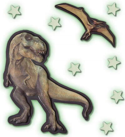 Set kreativ me dinosaur SES Creative 25129 Dino Mega Glowing T Rex World, i madh, që ndriçon në errësirë
