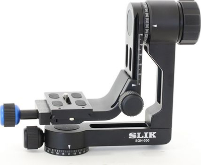 Kokë gimbal për tripèd Slik SGH-300, mban deri 3 kg, pllakë Arca, e zezë