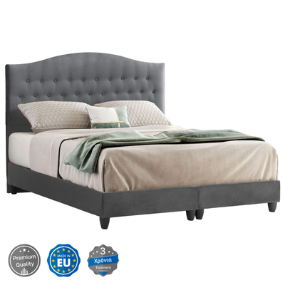 Shtrat dopio Malena HM638.10, kadife, 150x200 cm, gri