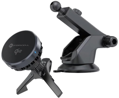 Магнетен држач за автомобил Forcell F-grip Cool Mag, со ладење Cold Pr, црн