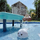 Lodër për banjo Woopie Whale Fountain, me LED, me shatërvan uji, e bardhë
