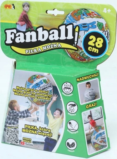 Top frymëz për kalamaj Epee Fanball, 28 cm, i bardhë për me e ngjyros