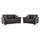 Set dhome dite Milas HM3068.11, divan 2 vendesh dhe 3 vendesh, gri