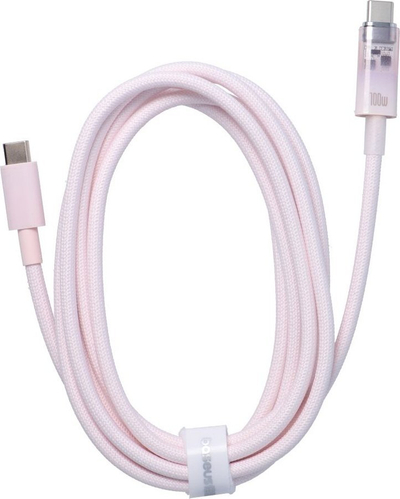Kabllo karikimi Baseus Explorer USB C në USB C, 100W, 2m, rozë