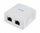 Prizë rrjeti Gembird NCAC-2U5E-01, 2x RJ45, Cat.5e, e bardhë