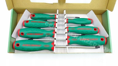 Set kaçavidash Torx Jonnesway D71T107S, T10 T40, 7 copë, jeshile