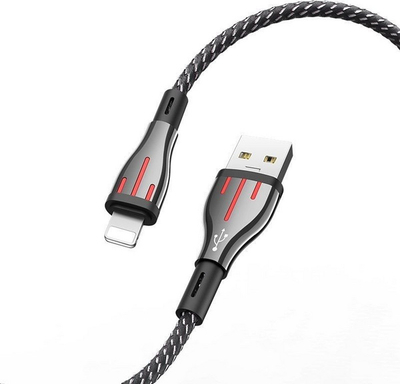 Kabllo karikimi Borofone BU23 Lightning, USB në Lightning, 1.2m, e zezë