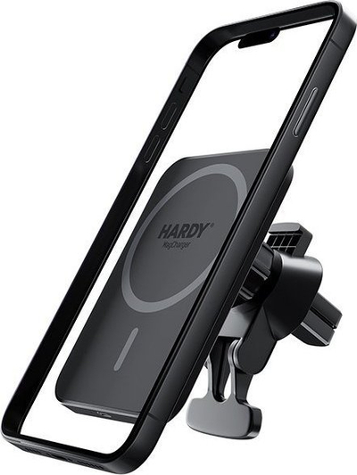 Mbaresë magnetike për veturë 3MK Hardy MagCharger, MagSafe, 15W, e zezë