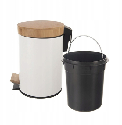 Kosh mbeturinash Orion WHITELINE, metal, 3L, i bardhë