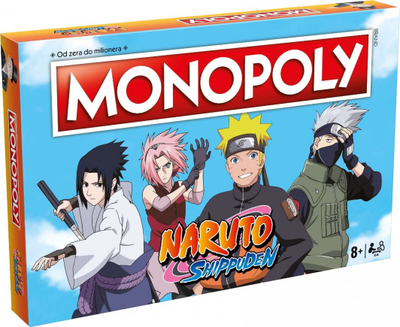 Lojë tavoline Hasbro Monopoly Naruto Shippuden, edicion special, për 2 deri në 6 lojtarë, shumëngjyrëshe